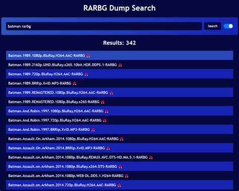 RARBG Dump Search